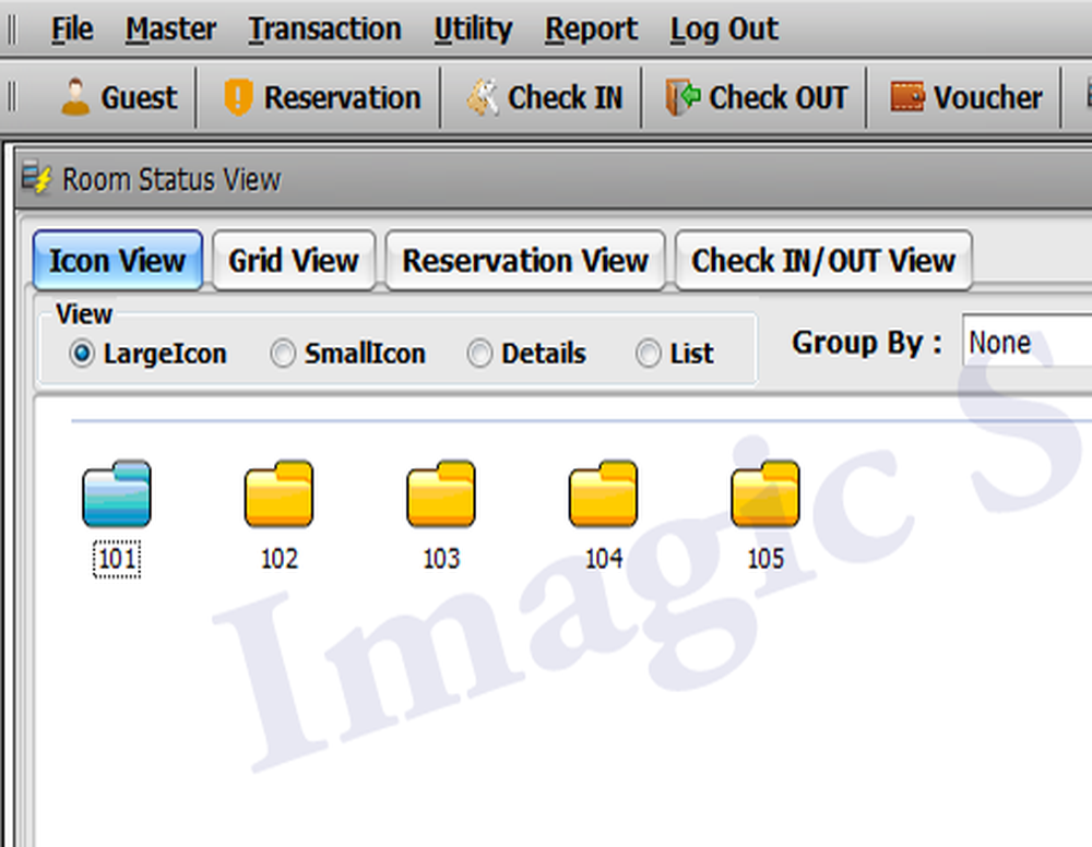 Imagic Hotel Management Software Screenshot 1