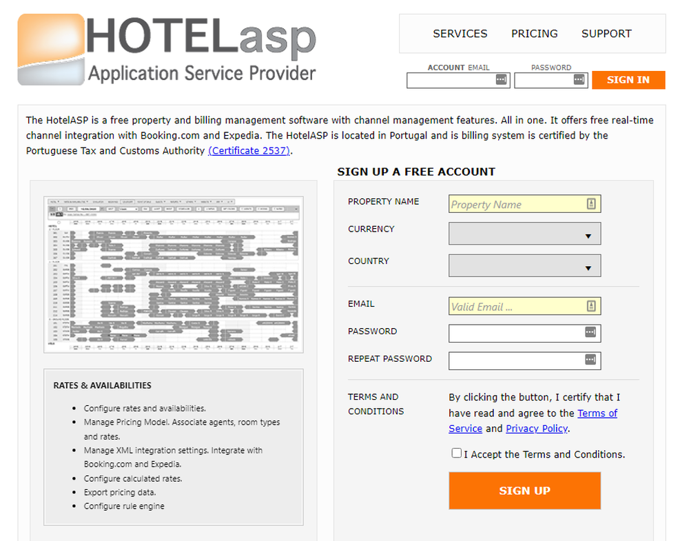 HotelASP Screenshot 1