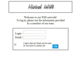 Wifi access captive portal