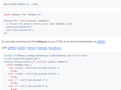 Hotkeys JS Screenshot 1