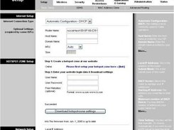 optional 2 step setup: create zone & download all settings