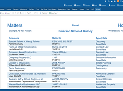 HoudiniEsq includes an adhoc report designer and also supports BIRT reports and so much more.