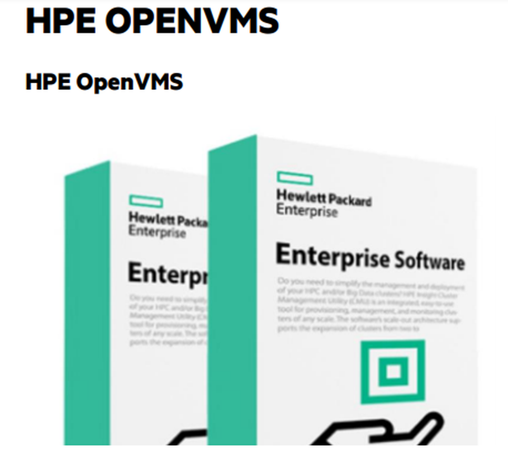 HPE OpenVMS Screenshot 1