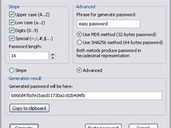 Password generator - allows you to generate strong passwords