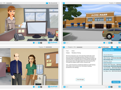 Tests are job-related, interactive, animated, and engaging. Each assessment starts with an animated simulation that mimics the environment. Dimensions measured include knowledge, skills, ability, personality, emotional intelligence, and past behaviors.