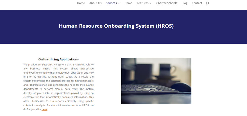 HROS Onboarding Screenshot 1