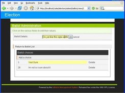 ajax editing of ballot details