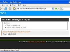 User interface: review of vote and choices