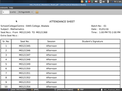 HSC-FormCreator-Sample Attendance Sheet