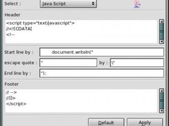 Preferences interface.