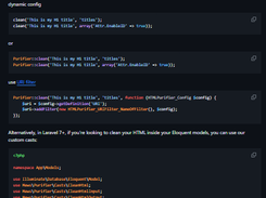 HTMLPurifier for Laravel Screenshot 1