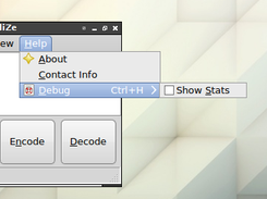 Html SymboliZe, Linux release, version 2.0.0, showing the Help menu