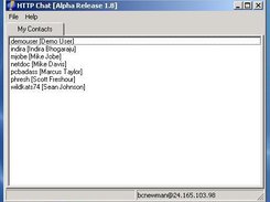 Application's initial My Contacts tab. (Windows 2000)