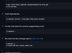 HTTP library for Lua Screenshot 1