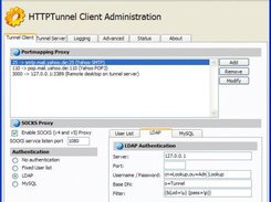 Admin Interface of Tunnel Client