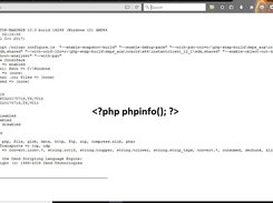Test Php code with phpinfo();