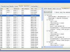 HttpAnalyzer, on the right a tree view of selected requests