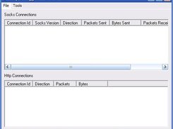 Screenshot of the client running
