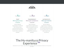 Hu-manity.co Privacy Experience Screenshot 1