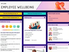 Dedicated features to help gather employee feedback with forms, gauge opinion using polls and surveys, and help monitor and promote employee wellbeing and recognition