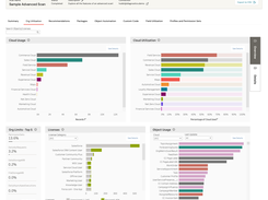 Org Utilization Dashboard of an Advanced Scan