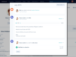HubSpot CRM Filter Timeline