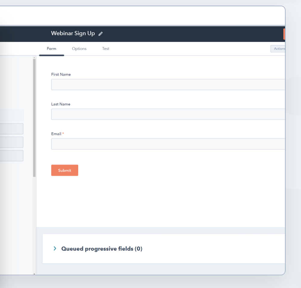 HubSpot Online Form Builder Screenshot 1