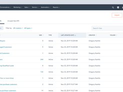 Build segmented lists in HubSpot for customers, leads, abandoned carts, and more