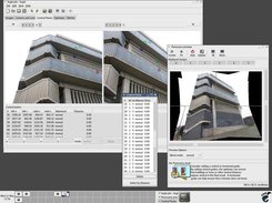 Hugin assembling several images into a wide-angle panorama