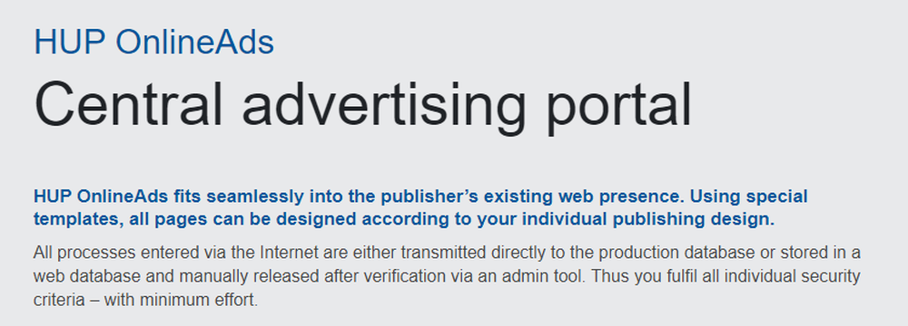 HUP Online Ads Screenshot 1