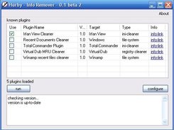 Hurby - plugin based private data remove Screenshot 1