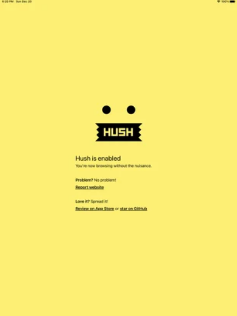 Hush Screenshot 1