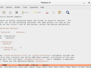 Hyperbole Minibuffer Menu and Demonstration Screenshot