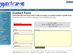 Contact form, robot-protected