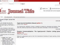 HyperJournal Home Page - Theme "Default"