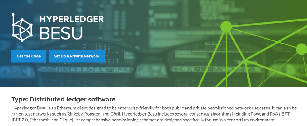 Hyperledger Besu Screenshot 1