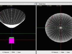 Wireframe view showing a line in the Poincare Model