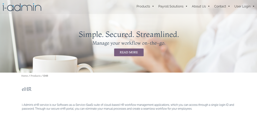 i-Admin eHR Screenshot 1