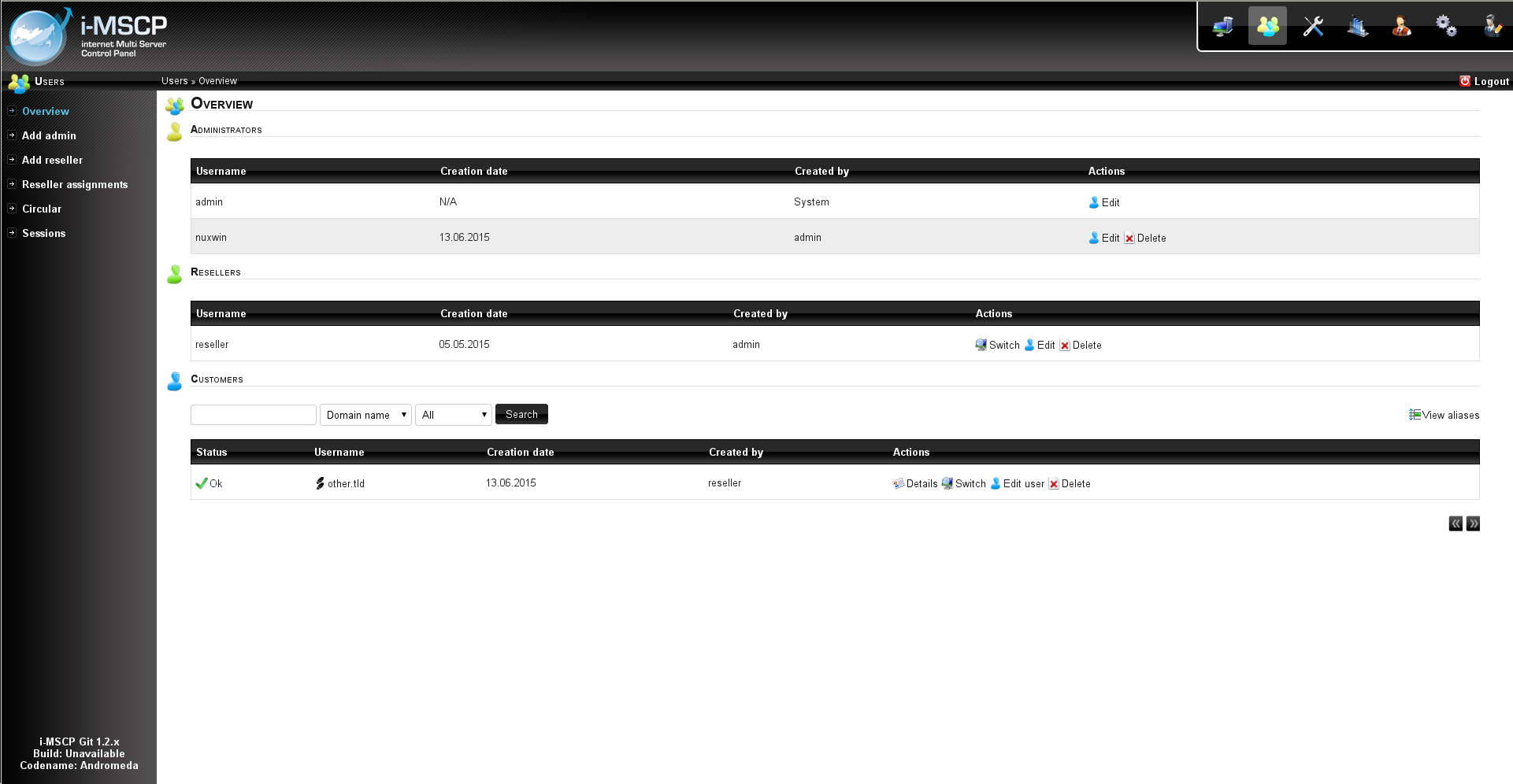 Imscp Multi Server Control Panel Download Sourceforge Net Images, Photos, Reviews