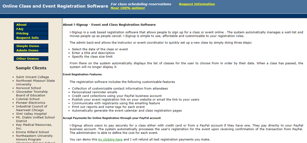 i-Signup Screenshot 1