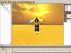 Default scene with sand warrior model.