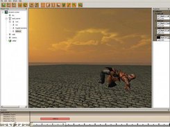 Default scene with sand warrior model.