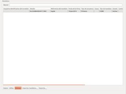 Crear, escoger, editar o eliminar un mandato