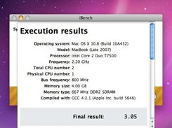 iBench 1.1 results detail window