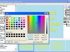Background Configuration (Color or Bitmap)