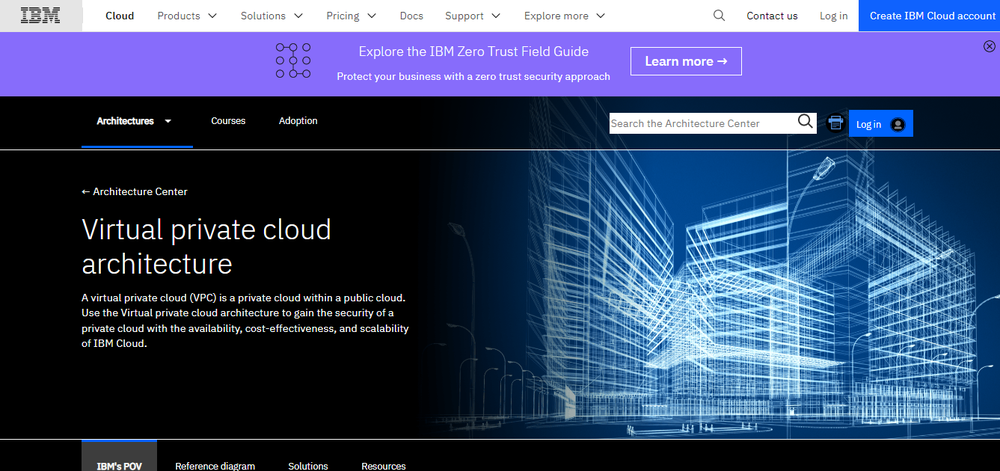 IBM Cloud Virtual Private Cloud (VPC) Screenshot 1