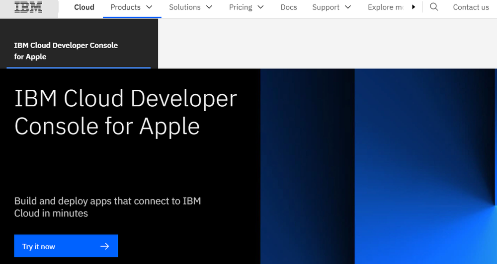 IBM Cloud Developer Console for Apple Screenshot 1