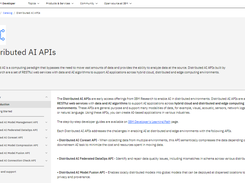 IBM Distributed AI APIs Screenshot 1