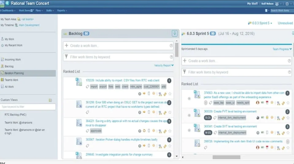 IBM Engineering Workflow Management Screenshot 1