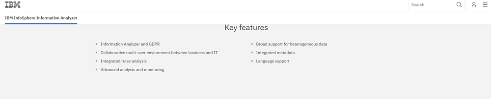 IBM InfoSphere Information Analyzer Screenshot 1